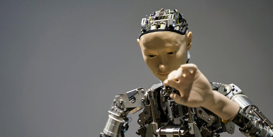 An AI robot doing a guesture