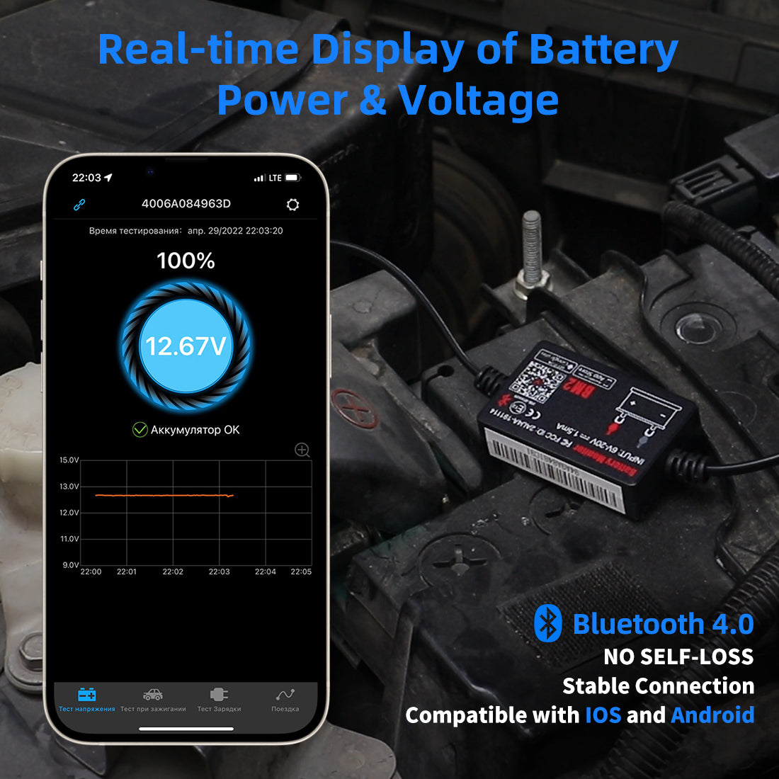 Hot Selling Classic Version Battery Monitor BM2 With Bluetooth 4.0 12V Battery Tester