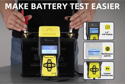 12V/24V Auto Battery Tester with Printer 100-2000 CCA Car Battery Analyzer Auto Cranking and Charging System Test Tool