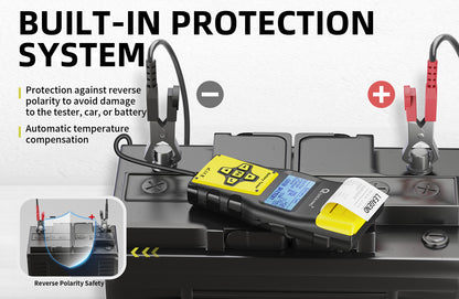 12V/24V Auto Battery Tester with Printer 100-2000 CCA Car Battery Analyzer Auto Cranking and Charging System Test Tool