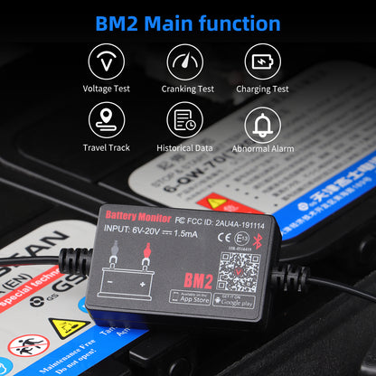 Hot Selling Classic Version Battery Monitor BM2 With Bluetooth 4.0 12V Battery Tester