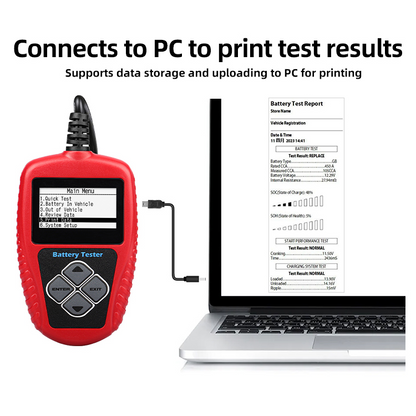 12v battery tester lightweight portable support multi language car motorcycle battery tester