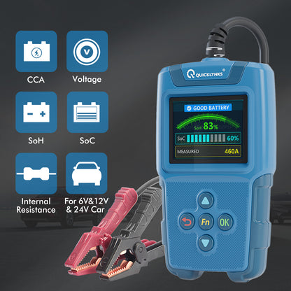 Battery Tester Quicklynks BA640 is suitable battery test 6V 12V 24V