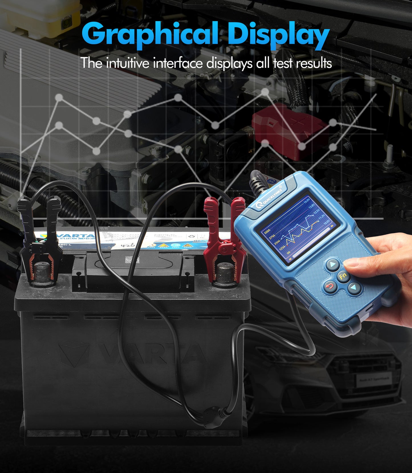 Battery Tester Quicklynks BA640 is suitable battery test 6V 12V 24V