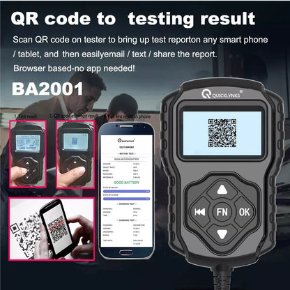 12V 24V Automotive Battery Load Tester 100-2000 CCA Car Battery Analyzer Auto Cranking and Charging System